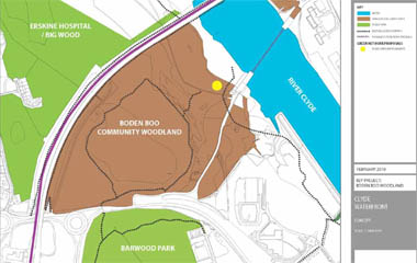Plan of green network at Boden Boo